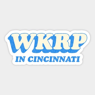 WKRP in Cincinnati Vintage Blue Sticker